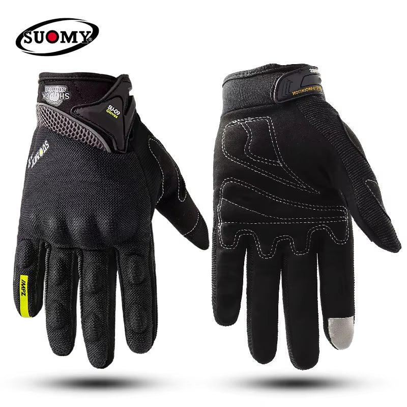 Urban Motorcycle Gloves Men Women Full Finger Anti-Slip Anti-Fall Breathable Gloves for Daily Commuting & City Riding