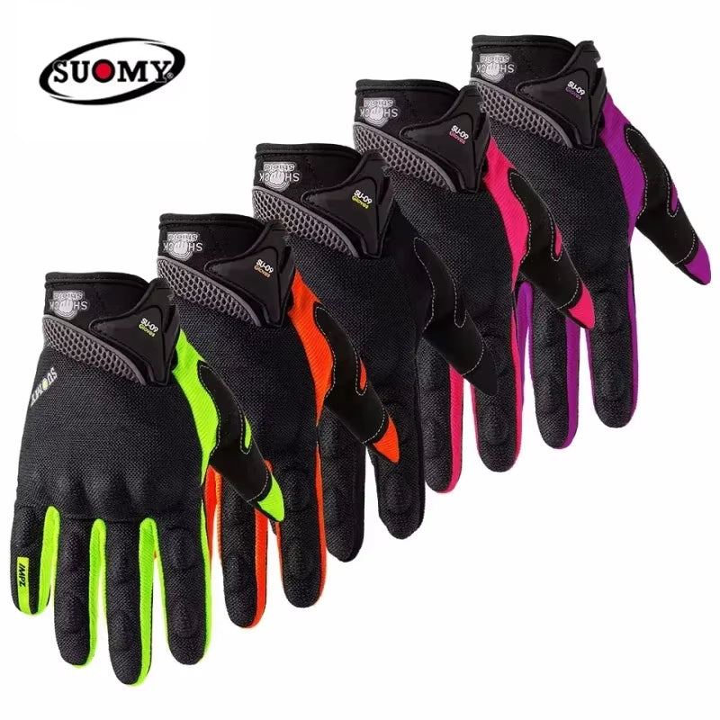 Urban Motorcycle Gloves Men Women Full Finger Anti-Slip Anti-Fall Breathable Gloves for Daily Commuting & City Riding