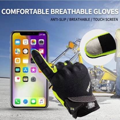 Urban Motorcycle Gloves Men Women Full Finger Anti-Slip Anti-Fall Breathable Gloves for Daily Commuting & City Riding