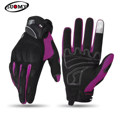 Urban Motorcycle Gloves Men Women Full Finger Anti-Slip Anti-Fall Breathable Gloves for Daily Commuting & City Riding