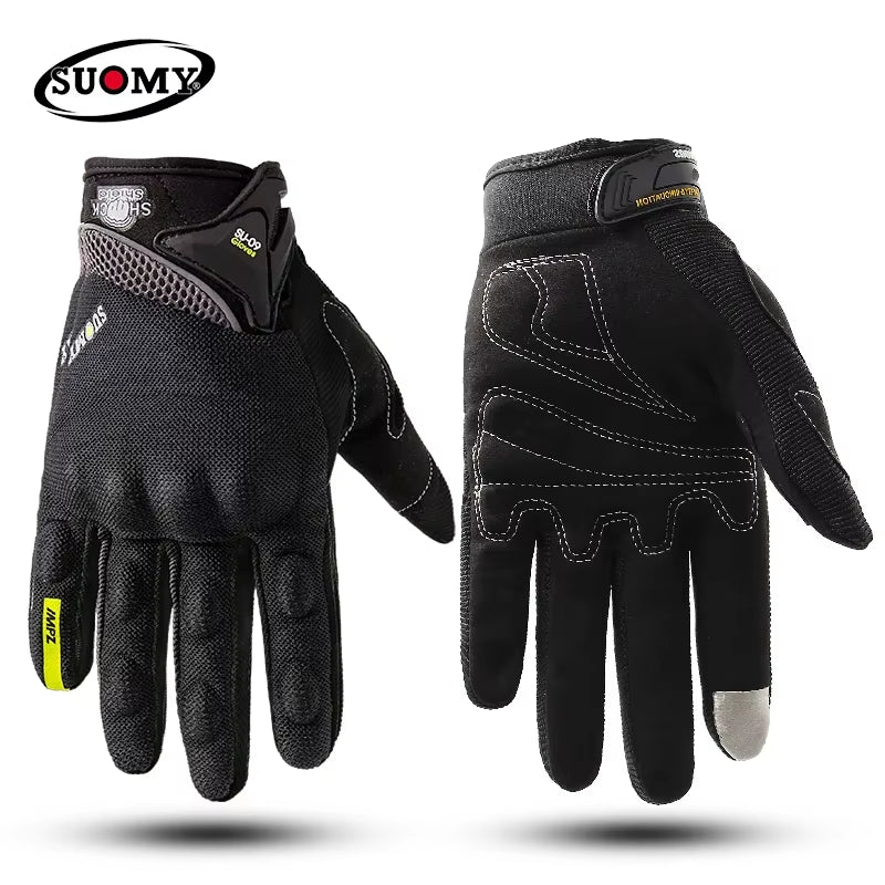 Urban Motorcycle Gloves Men Women Full Finger Anti-Slip Anti-Fall Breathable Gloves for Daily Commuting & City Riding