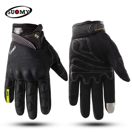 Urban Motorcycle Gloves Men Women Full Finger Anti-Slip Anti-Fall Breathable Gloves for Daily Commuting & City Riding