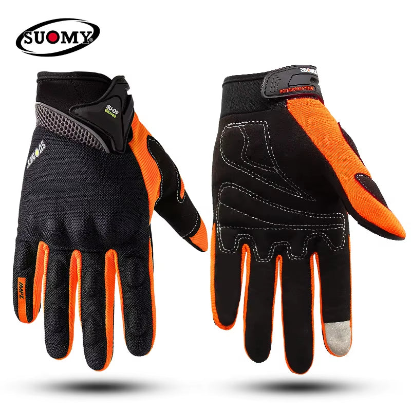 Urban Motorcycle Gloves Men Women Full Finger Anti-Slip Anti-Fall Breathable Gloves for Daily Commuting & City Riding
