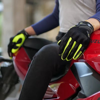 Urban Motorcycle Gloves Men Women Full Finger Anti-Slip Anti-Fall Breathable Gloves for Daily Commuting & City Riding